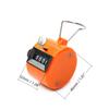 Bettomshin 1Pcs Plastic Handheld Tally Counter 4-Digit Number Count Clicker Counter, Mechanical Palm Clicker Counter Pitch Counter for Sport/Stadium/Coach/Fishing/Golf and Other Event (Orange) view 2