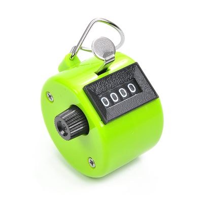 Bettomshin 1Pcs Plastic Handheld Tally Counter 4-Digit Number Count Clicker Counter, Mechanical Palm Clicker Counter Pitch Counter for Sport/Stadium/Coach/Fishing/Golf and Other Event (Green)