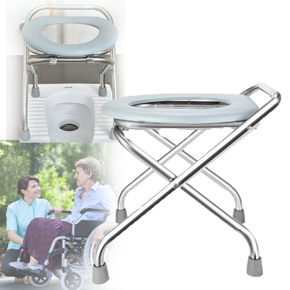 WZFANJIJ Camping Toilets Portable, Mobile Toilette Toilet Assistance, for Adults Handicapped Seniors