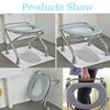 WZFANJIJ Portable Potty Commode Chair, Folding Commode Portable Bracket Toilet Seat, Toilet Seat Converts into Folding Stool - Perfect for Camping, Traveling, Hiking, Fishing, Outdoor Living view 2