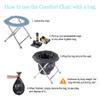 WZFANJIJ Portable Potty Commode Chair, Folding Commode Portable Bracket Toilet Seat, Toilet Seat Converts into Folding Stool - Perfect for Camping, Traveling, Hiking, Fishing, Outdoor Living view 3