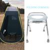 WZFANJIJ Portable Potty Commode Chair, Folding Commode Portable Bracket Toilet Seat, Toilet Seat Converts into Folding Stool - Perfect for Camping, Traveling, Hiking, Fishing, Outdoor Living view 4