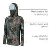 BASSDASH UPF 50+ Mens Hunting Shirts with Mask Long Sleeve Camo Fishing Hoodie view 3