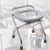 WZFANJIJ Folding Commode Portable Bracket Toilet Seat, Toilet Seat Converts into Folding Stool - Portable Potty Commode Chair, Perfect for Camping, Traveling, Hiking, Fishing, Outdoor Living view 1