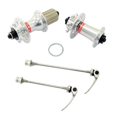 JOY INDUSTRIAL NOVATEC D791SB + D792SB MTB 28 Hole Disc Hubs w/Skewers,1 Pair, Silver, NA2357
