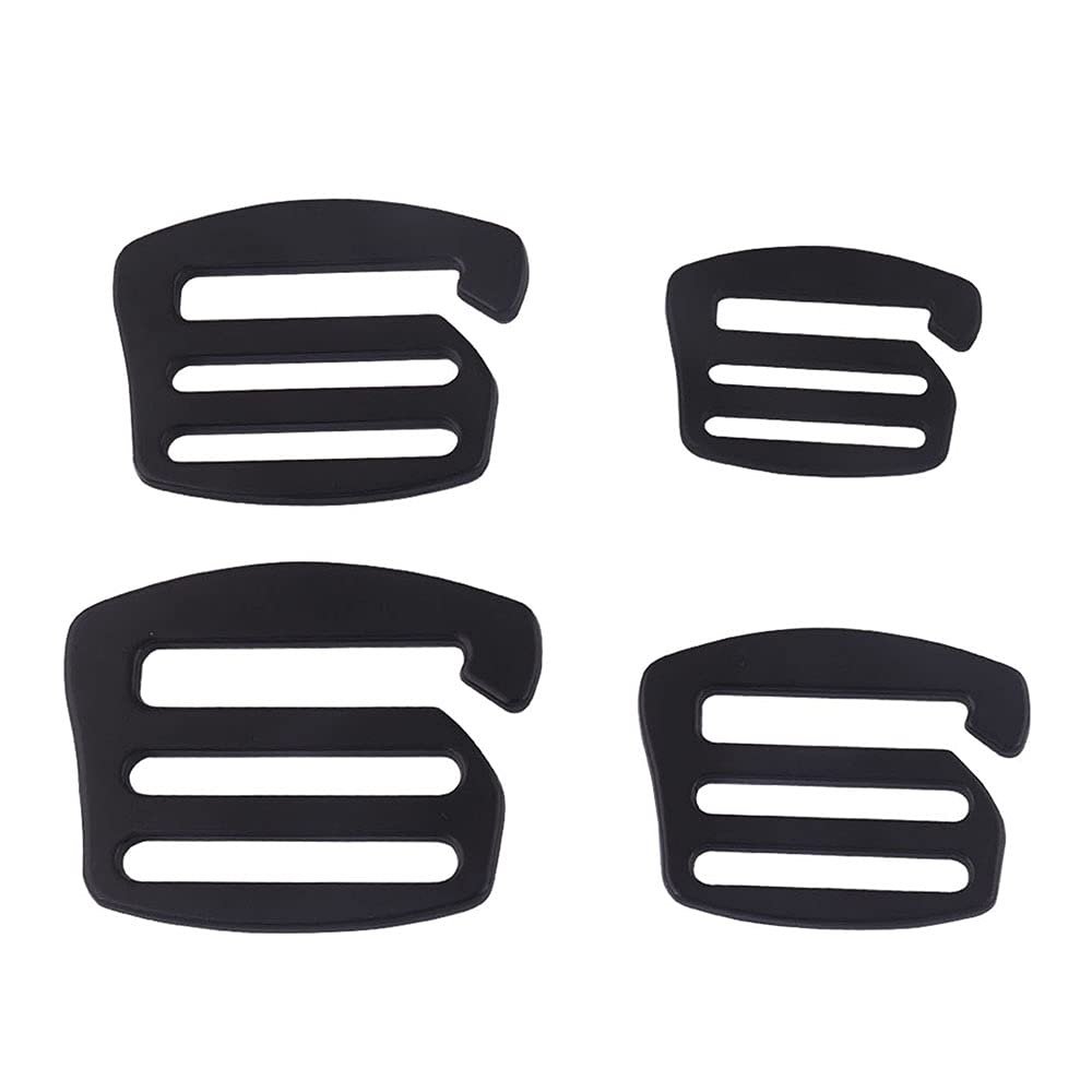 25-38mm Black Swimsuit Bra Strap G Hooks Replacement Bra Strap Slide Hook for Swimwear Lingerie Bra Making Metal Adjuster Bra Buckle DIY 4pcs (30mm)