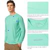 baleaf Men's Sun Protection Shirts UV SPF T-Shirts UPF 50+ Long Sleeve Rash Guard Fishing Running Quick Dry Beach Glass Size XXXL view 3