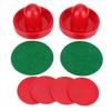 2Pcs Plastic Air Hockey Pushers and 4Pcs Pucks 2Pcs Green Pads Replacements for Game Tables Goalies(S60mm) view 1