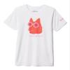 Columbia Youth Girls Mirror Creek Short Sleeve Graphic Shirt, White Wildflower Power, X-Small