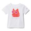 Columbia Youth Girls Mirror Creek Short Sleeve Graphic Shirt, White Wildflower Power, X-Small view 3
