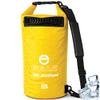 Enthusiast Gear Roll Top Insulated Backpack Cooler Dry Bag  Leak Proof, Collapsible, Waterproof Cooler with Padded Shoulder Strap - Perfect for Kayaking Fishing Beach Hiking -15L (Yellow) view 1