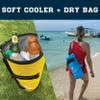 Enthusiast Gear Roll Top Insulated Backpack Cooler Dry Bag  Leak Proof, Collapsible, Waterproof Cooler with Padded Shoulder Strap - Perfect for Kayaking Fishing Beach Hiking -15L (Yellow) view 2