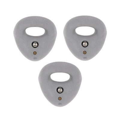 Atomik Rock Climbing Holds Set of 3 Large Bolt-On Jug Rings in Gray