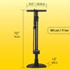 Topeak JoeBlow Tubi 2Stage Bike Pump  High-Pressure & High-Volume Floor Pump with TubiHead for Tubeless & Standard Tires, Dual-Scale Gauge, Long Hose, Durable Steel & Aluminum Construction view 2
