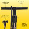 Topeak JoeBlow Tubi 2Stage Bike Pump  High-Pressure & High-Volume Floor Pump with TubiHead for Tubeless & Standard Tires, Dual-Scale Gauge, Long Hose, Durable Steel & Aluminum Construction view 3