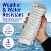 Dock Lines for Boats 1/2" x 25ft, 2 Pack Double Braided Nylon Boat Rope with 12" Loop, Marine Grade Mooring Line for Docking, White - Better Boat view 2