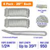 Dock Lines for Boats 1/2" x 25ft, 2 Pack Double Braided Nylon Boat Rope with 12" Loop, Marine Grade Mooring Line for Docking, White - Better Boat view 3