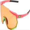 100% Racetrap Sport Performance Sunglasses - Sport and Cycling Eyewear (Matte Washed Out Neon Pink - Persimmon Lens) view 1
