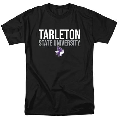 Tarleton State University Official Stacked Unisex Adult T-Shirt, Black, 5X-Large