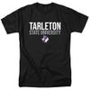 Tarleton State University Official Stacked Unisex Adult T-Shirt, Black, 5X-Large view 1