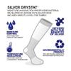 Vitalsox Italy Silver Drystat Patented Graduated Compression Socks, CRAZY-BLACK TURQUOISE, Large view 3