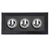Personalized Hat Clip Golf Ball Marker Set~3 Finishes~9Engraving Styles (White-3 Letter Monogram) view 1