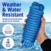 Dock Lines for Boats 1/2" x 25ft, 2 Pack Double Braided Nylon Boat Rope with 12" Loop, Marine Grade Mooring Line for Docking, Blue - Better Boat view 2