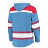 47 Men's Powder Blue/Red Houston Oilers Lacer V-Neck Pullover Hoodie view 4