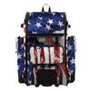 Boombah Catchers Superpack Hybrid Rolling Bat Bag - USA Stars & Stripes Navy/Red/White - Wheeled & Backpack Version view 1