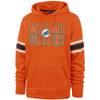 47 Men's Orange Miami Dolphins Double Block Pullover Hoodie view 2