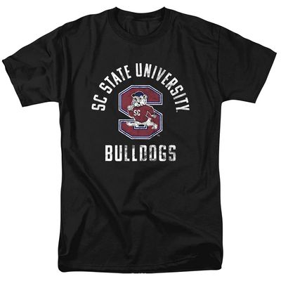 South Carolina State University Official Bulldogs Logo Unisex Adult T-Shirt, Black, 4X-Large