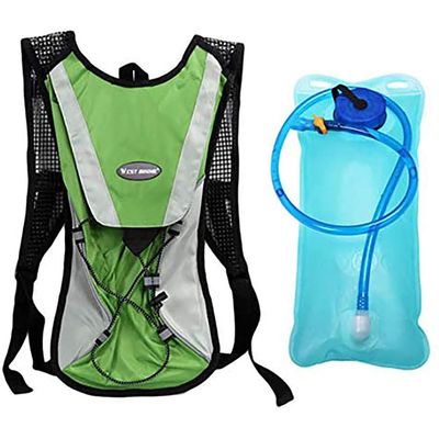 Hydration Packs with 2L Water Bladder, Hydration Packs Green Backpack, Sports Outdoor Cycling Running, Proof for Men and Women, Cycling Sports Bags 1Pcs