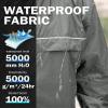 SWISSWELL Mens Waterproof Windbreaker Rain Jacket Lightweight Packable Raincoat with Hood for Golf Hiking Travel Grey XXL view 2