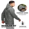 SWISSWELL Mens Waterproof Windbreaker Rain Jacket Lightweight Packable Raincoat with Hood for Golf Hiking Travel Grey XXL view 4