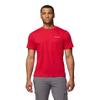 Columbia Mens Thistletown Hills Short Sleeve T-Shirt, Mountain Red, Small view 1
