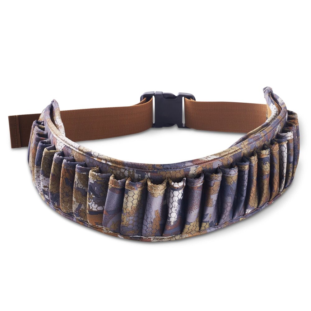 Rig'Em Right Waterfowl Neoprene Shell Belt with Quick Access Ammo Slots, Zippered Internal Pockets, Soft Fleece Lining and More (Gore Optifade Timber)