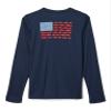 Columbia Youth Boys Terminal Tackle PFG Fish Flag Long Sleeve, Collegiate Navy/Red Spark, Large view 2