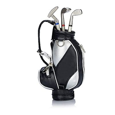Seadream Golf Gift Sets, Desktop Golf Bag Pens Holder with 3 Pens