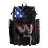 Boombah Catchers Superpack Hybrid Rolling Bat Bag - USA Black Ops Black/Royal Blue/Red - Wheeled & Backpack Version view 1