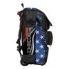 Boombah Catchers Superpack Hybrid Rolling Bat Bag - USA Black Ops Black/Royal Blue/Red - Wheeled & Backpack Version view 2
