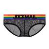 JOCKMAIL Low waist Mesh Underwear Men Men's Briefs Male Underpants Panties (XXL, Black) view 1
