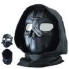 Guayma Airsoft Paintball Mask Tactical Full Face Cyberpunk Mask with Balaclava Headgear For CS Halloween Cosplay Costume Movie Props,BK view 1