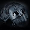 Guayma Airsoft Paintball Mask Tactical Full Face Cyberpunk Mask with Balaclava Headgear For CS Halloween Cosplay Costume Movie Props,BK view 2