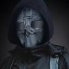 Guayma Airsoft Paintball Mask Tactical Full Face Cyberpunk Mask with Balaclava Headgear For CS Halloween Cosplay Costume Movie Props,BK view 3