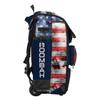 Boombah Catchers Superpack Hybrid Rolling Bat Bag - USA Old Glory Navy/Red/White - Wheeled & Backpack Version view 2