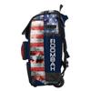 Boombah Catchers Superpack Hybrid Rolling Bat Bag - USA Old Glory Navy/Red/White - Wheeled & Backpack Version view 4