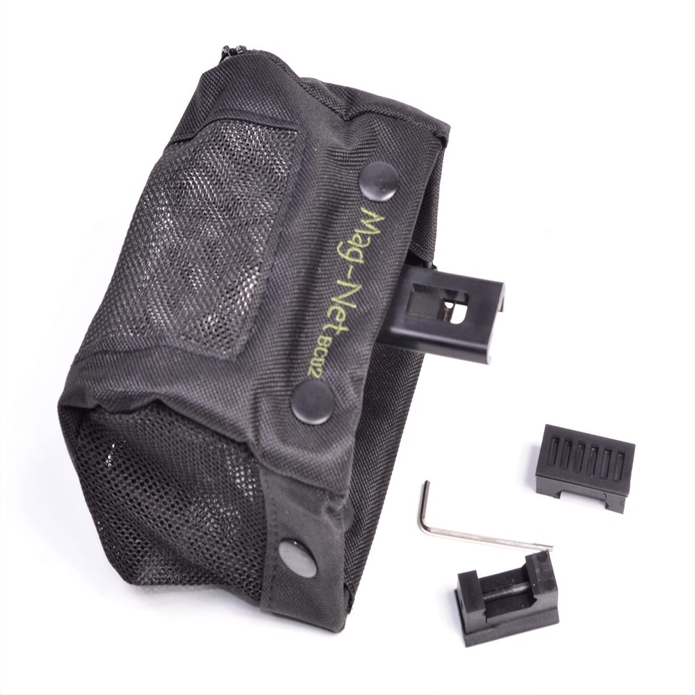 BC02 Heavy Duty Heat Resistant Range Brass Case Catcher Bag with Steel Wire Frame Screen Mesh and QD Quick Detach Picatinny Rail Mount
