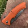 TACTICAL GEARZ Damascus Pocket Knife, G10 Handle, 67 Multi Layered Damascus Steel Blade & VG10 Core, Includes Sheath (Vex XT Saffron) view 4