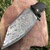 TACTICAL GEARZ Damascus Steel Pocket Knife - EDC Folding Knife with G10 Handle - 67 Layer Damascus Blade Everyday Carry Knife (Vex XT Blk) view 2