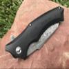 TACTICAL GEARZ Damascus Steel Pocket Knife - EDC Folding Knife with G10 Handle - 67 Layer Damascus Blade Everyday Carry Knife (Vex XT Blk) view 4